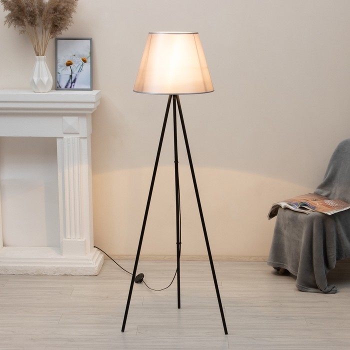 Торшер "Лаут" 1х15Вт Е27  черный, серый