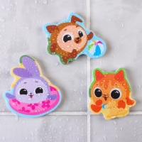 Набор игрушек для ванны &laquo;Кругляшики&raquo; + сачок + 3 пвх игрушки, Крошка Я