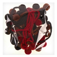 Декоративный элемент на верёвочке &laquo;Радость&raquo; 2 шарика, d= 1,5 см, набор 18 шт., цвет МИКС