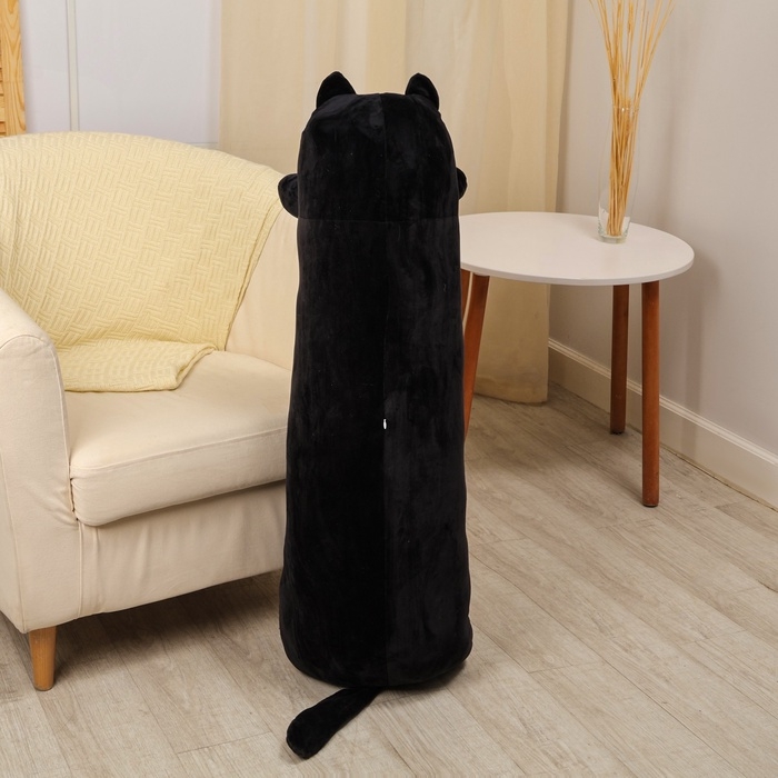 Шкурка мягкой игрушки «Кот-батон», 110 см, цвет чёрный, без набивки Шкурка мягкой игрушки «Кот-батон», 110 см, цвет чёрный, без набивки