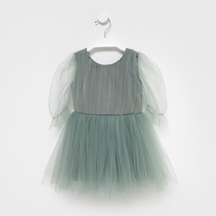 Платье для девочки нарядное KAFTAN, рост 98-104 см (30), цвет зелёный