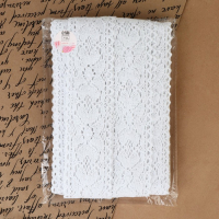 Кружево вязаное, 60 мм &times; 15 &plusmn; 1 м, цвет белый