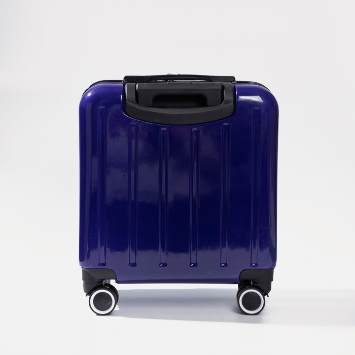 Чемодан детский 41 л (S), отдел на молнии, кодовый замок, 4 колеса, цвет синий