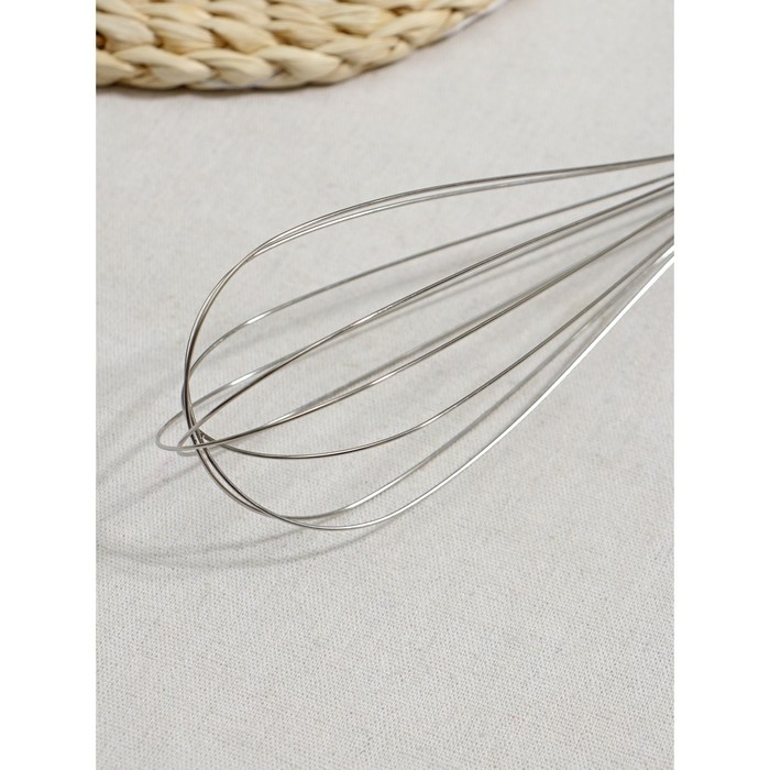 Набор венчиков для взбивания Доляна &laquo;Помощник&raquo;, 3 шт: 19 см, 24 см, 29 см, цвет серебристый