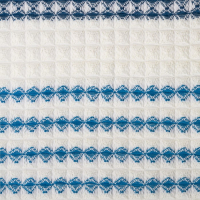 Полотенце вафельное Этель "Waffle" 70х140 см, цвет коричнево-голубой, 100% хлопок, 280 гр/м2 Полотенце вафельное Этель "Waffle" 70х140 см, цвет коричнево-голубой, 100% хлопок, 280 гр/м2