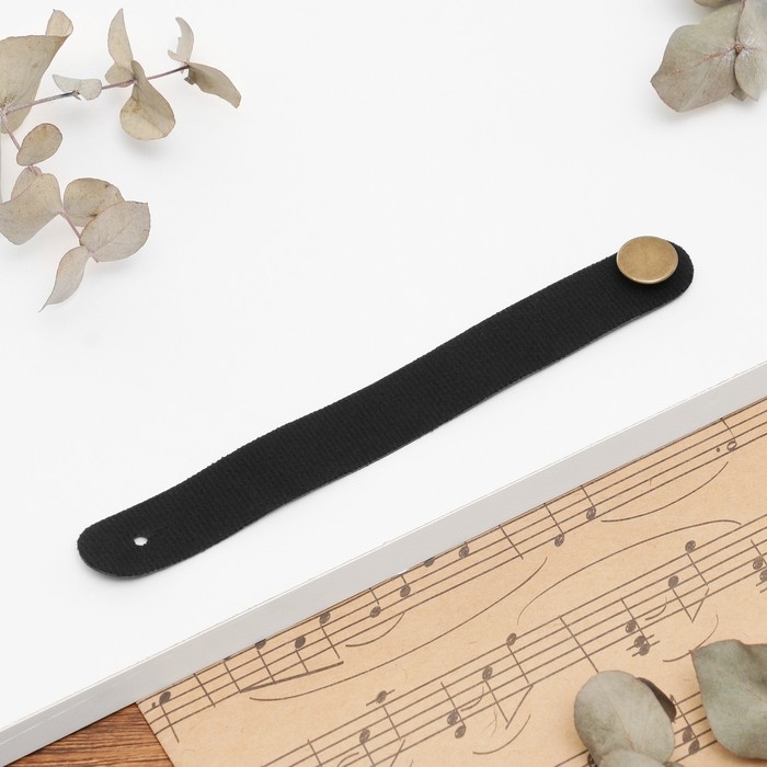Держатель ремня на гриф Music Life, 20 х 1,5 см, черный Держатель ремня на гриф Music Life, 20 х 1,5 см, черный