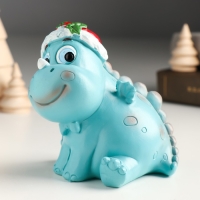 Копилка полистоун "Дракоша цвета неба в новогоднем колпаке" 10х8,5х10 см Копилка полистоун "Дракоша цвета неба в новогоднем колпаке" 10х8,5х10 см