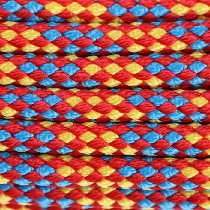 Шнур капрон.24-х прядный 8,0 мм цветной 10 м Шнур капрон.24-х прядный 8,0 мм цветной 10 м