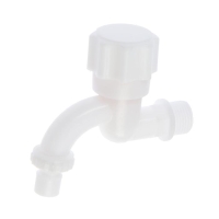 Кран водоразборный со штуцером ZEIN Z9820, 1/2", кругая ручка, PP, кран-букса, белый Кран водоразборный со штуцером ZEIN Z9820, 1/2", кругая ручка, PP, кран-букса, белый