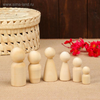 Набор заготовок для творчества" Куклы" 6шт. Набор заготовок для творчества" Куклы" 6шт.