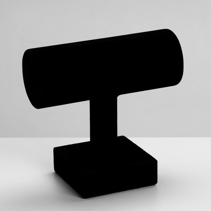 Подставка для часов, браслетов Queen fair, цепочек &laquo;Мини&raquo;, флок, 7&times;13,5&times;12,5 см, цвет чёрный