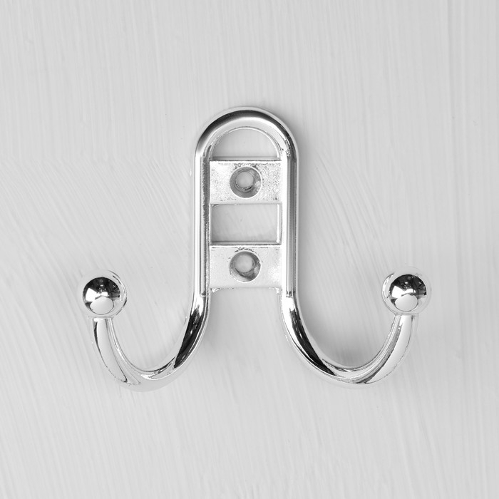 Крючок-вешалка №13, хром глянец, 100 шт. Крючок-вешалка №13, хром глянец, 100 шт.