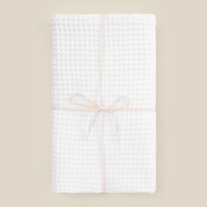 Полотенце вафельное SL HOME: Basic "Блан де Блан" 50х90 см, 100% хлопок, 340 г/м2