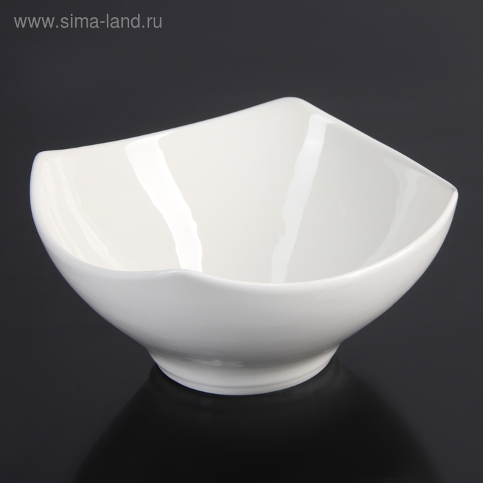 Салатник керамический &laquo;Эстет&raquo;, 2 л, на деревянной подставке