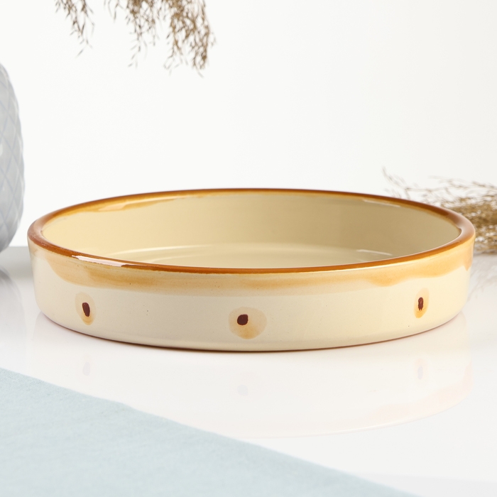 Блюдо Блюдо "Харизма" 0,5л / 20х3,5см, карамель