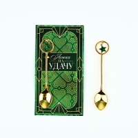 Ложка чайная с подвесом «На удачу», 11,5 х 2 см Ложка чайная с подвесом «На удачу», 11,5 х 2 см