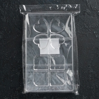 Форма для конфет и шоколада «Мерси», 8 ячеек, 20×12×2,5 см, цвет прозрачный Форма для конфет и шоколада «Мерси», 8 ячеек, 20×12×2,5 см, цвет прозрачный