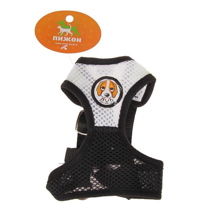 Шлейка регулируемая дышащая, светоотражающая, размер XL (ОШ 48-68; ОГ 58-72 см), чёрная Шлейка регулируемая дышащая, светоотражающая, размер XL (ОШ 48-68; ОГ 58-72 см), чёрная