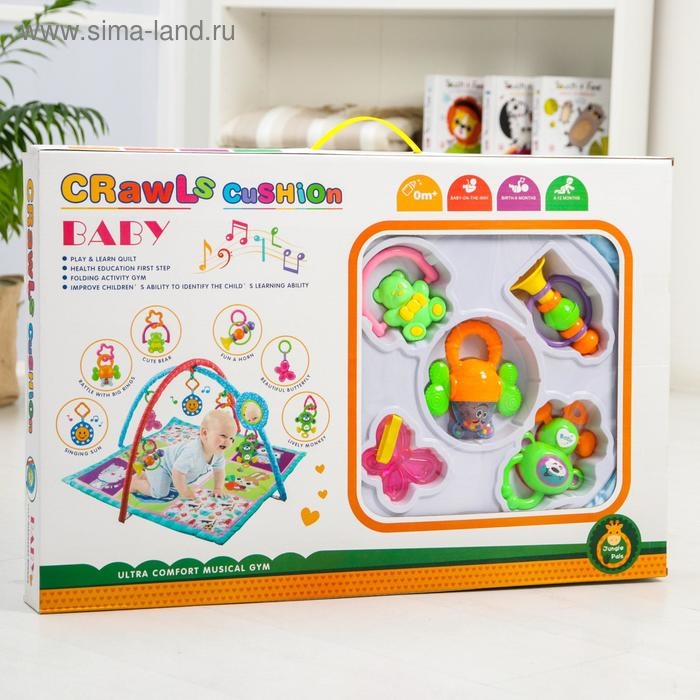 Развивающий коврик с дугами «Ежик и друзья», 85x85 см. Развивающий коврик с дугами «Ежик и друзья», 85x85 см.