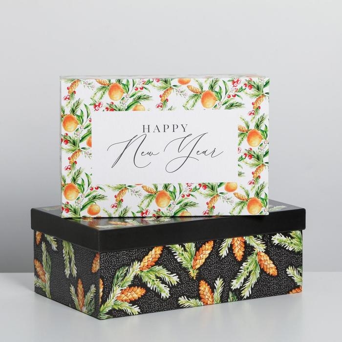 Набор подарочных коробок 10 в 1 &laquo;Тепла и уюта&raquo;, 12 х 7 х 4 - 32.5 х 20 х 12.5 см, Новый год