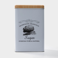 Банка для сахара &laquo;Дом и поле&raquo;, 1,8 л, 19&times;12&times;8 см, цвет белый