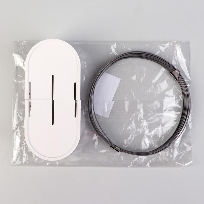 Карниз-струна 7 м, с металлическими зажимами, 40 шт, цвет белый Карниз-струна 7 м, с металлическими зажимами, 40 шт, цвет белый