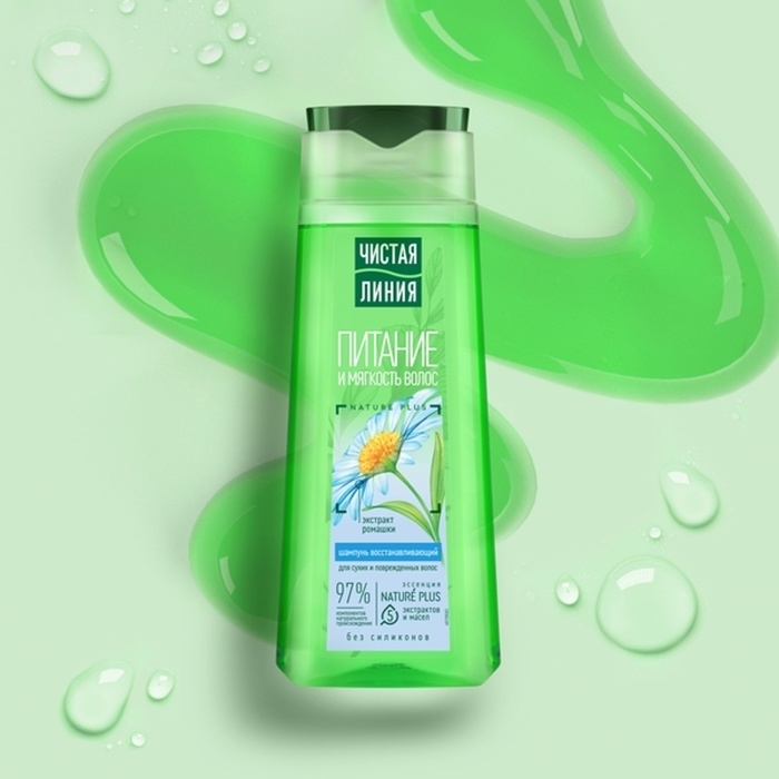 Шампунь для сухих и поврежденных волос Чистая линия с экстрактом ромашки, 250 мл Шампунь для сухих и поврежденных волос Чистая линия с экстрактом ромашки, 250 мл