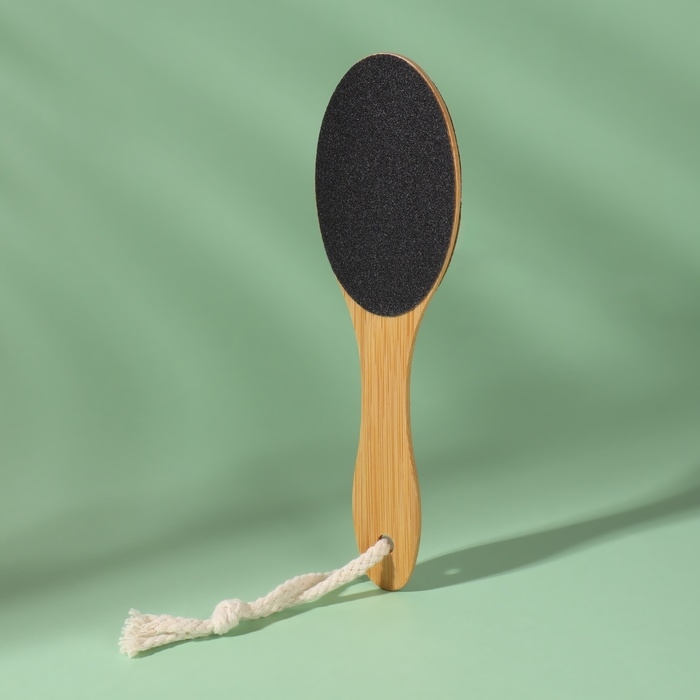 Пилка для ног «BAMBOO», наждачная, двусторонняя, с подвесом, 21 см, бамбуковая Пилка для ног «BAMBOO», наждачная, двусторонняя, с подвесом, 21 см, бамбуковая