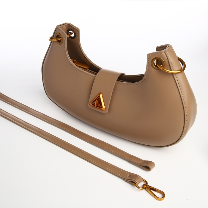 Сумка женская багет на молнии TEXTURA, средний размер, цвет светло-коричневый Сумка женская багет на молнии TEXTURA, средний размер, цвет светло-коричневый