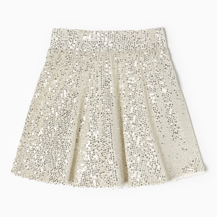 Юбка из пайеток KAFTAN размер 32 (110-116 см), серебряный