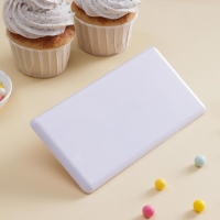 Шпатель кондитерский с ручкой Доляна, 16,4&times;8,3&times;3 см, цвет белый