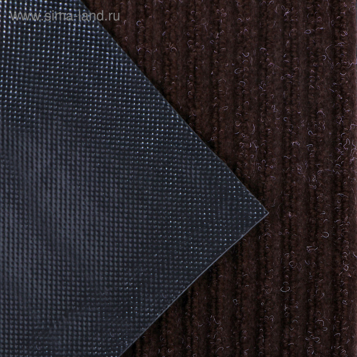 Коврик придверный влаговпитывающий, ребристый, &laquo;Стандарт&raquo;, 120&times;250 см, цвет коричневый