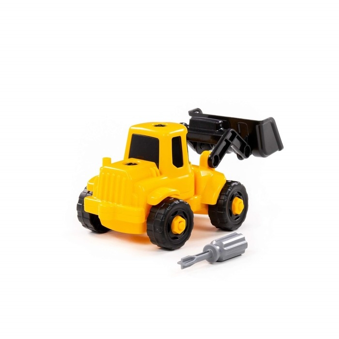 Конструктор-транспорт &laquo;Погрузчик&raquo;, 20 элементов, цвет жёлто-чёрный, в коробке