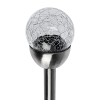 Садовый светильник на солнечной батарее &laquo;Стеклянный шар&raquo;, 6 &times; 36.5 &times; 6 см, 1 LED, свечение белое