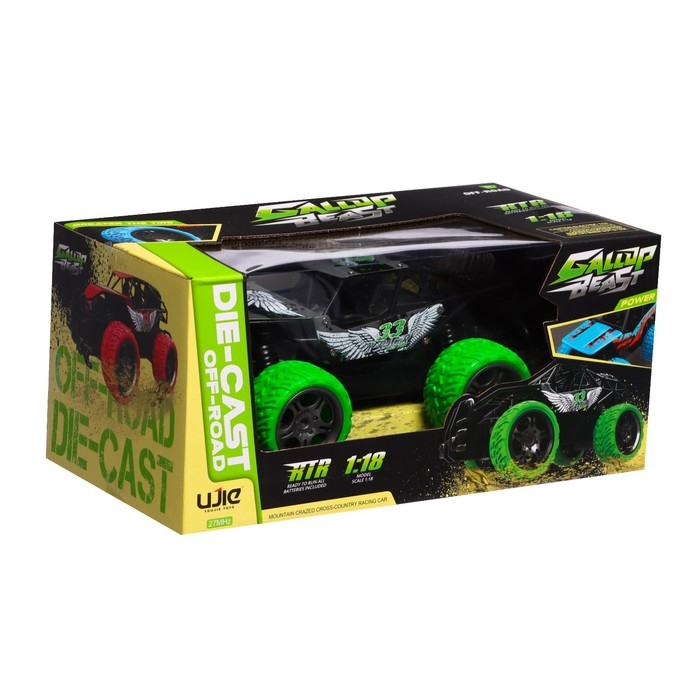 Джип радиоуправляемый «Багги», 1:18, работает от батареек, цвет зелёный Джип радиоуправляемый «Багги», 1:18, работает от батареек, цвет зелёный