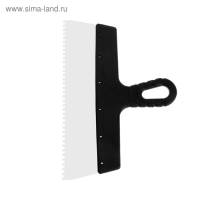 Шпатель зубчатый ЛОМ, 300 мм, зуб 4 мм, нержавеющая сталь Шпатель зубчатый ЛОМ, 300 мм, зуб 4 мм, нержавеющая сталь