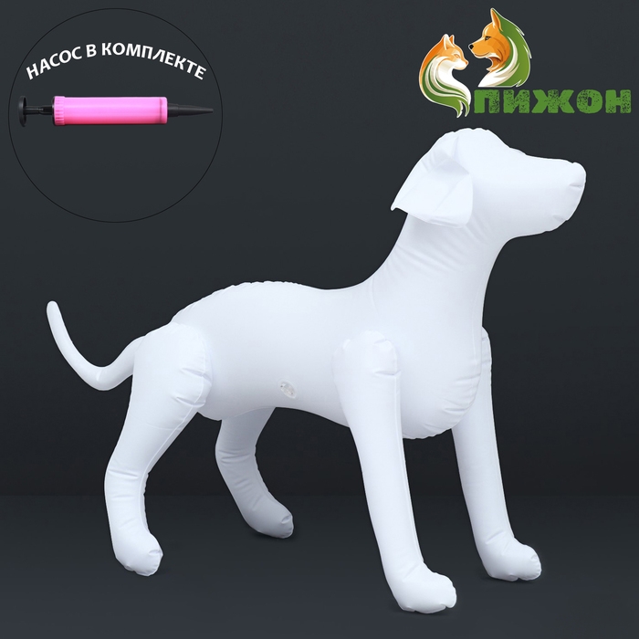 Набор: манекен надувной (белый) с насосом ручным (микс)