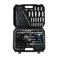 Набор инструментов в кейсе ТУНДРА, автомобильный, CrV, 1/2", 1/4", 3/8", 215 предметов Набор инструментов в кейсе ТУНДРА, автомобильный, CrV, 1/2", 1/4", 3/8", 215 предметов