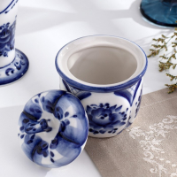 Солонка &laquo;Осень&raquo;, 7,5х7,5х9,5 см, гжель