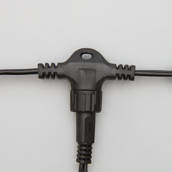 Гирлянда &laquo;Занавес&raquo; 2 &times; 6 м, IP44, УМС, тёмная нить, 1440 LED, свечение белое, мерцание, 220 В