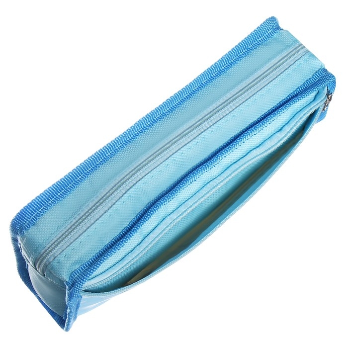 Пенал школьный на молнии Calligrata Пенал школьный на молнии Calligrata "Спорт", 2 отделения, голубой