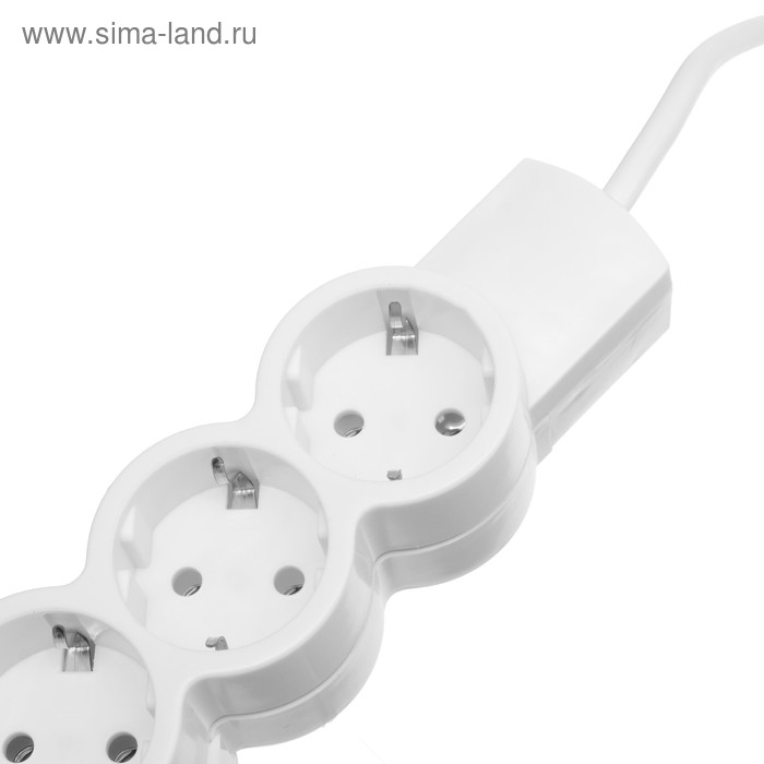 Удлинитель Duwi, 3 розетки, 1.5 м, 10 А, 2200 Вт, ПВС 3х0.75 мм2, с з/к, белый Удлинитель Duwi, 3 розетки, 1.5 м, 10 А, 2200 Вт, ПВС 3х0.75 мм2, с з/к, белый