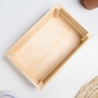 Кашпо деревянное 30&times;20&times;9.5 см "Classic", трёхреечное, натуральный Дарим Красиво