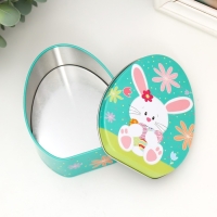 Шкатулка металл яйцо "Зайчик с охапкой раскрашенных яиц" 11,7х9,2х4,5 см Шкатулка металл яйцо "Зайчик с охапкой раскрашенных яиц" 11,7х9,2х4,5 см