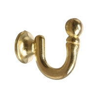 Крючок для штор KS003, однорожковый, цвет золото Крючок для штор KS003, однорожковый, цвет золото