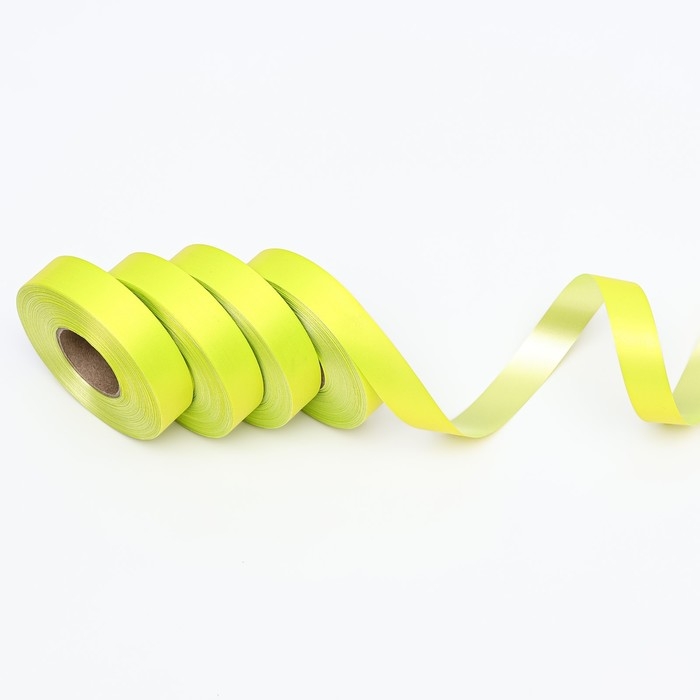 Лента полипропиленовая Лента полипропиленовая "Matte" для декора и подарков, лимонная, 2 см х 50 м