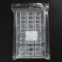 Форма для шоколада &laquo;Киндер&raquo;, 20&times;12&times;2,5 см, 14 ячеек 8,3&times;2,1&times;1,2 см, цвет прозрачный