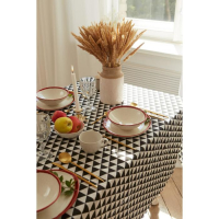 Скатерть Доляна "Треугольники" 145х200&plusmn;3см,100%пэ, рогожка 130 гр/м