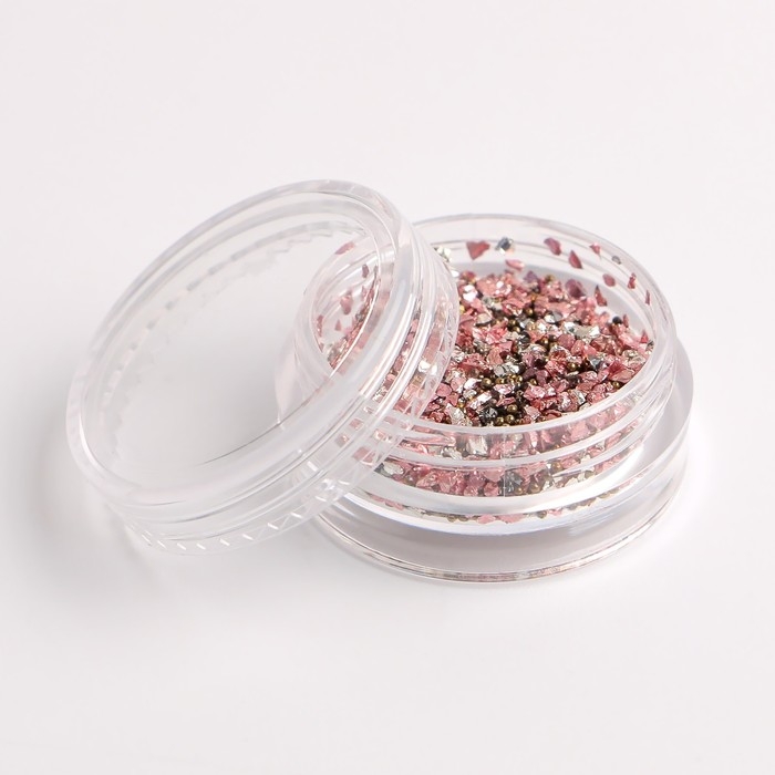 Фигурки для дизайна ногтей &laquo;Камень&raquo;, объёмные, цвет медный/розовый