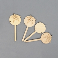 Таблички садовые для маркировки, 12 см, набор 8 шт., дерево, &laquo;Помидор&raquo;, Greengo